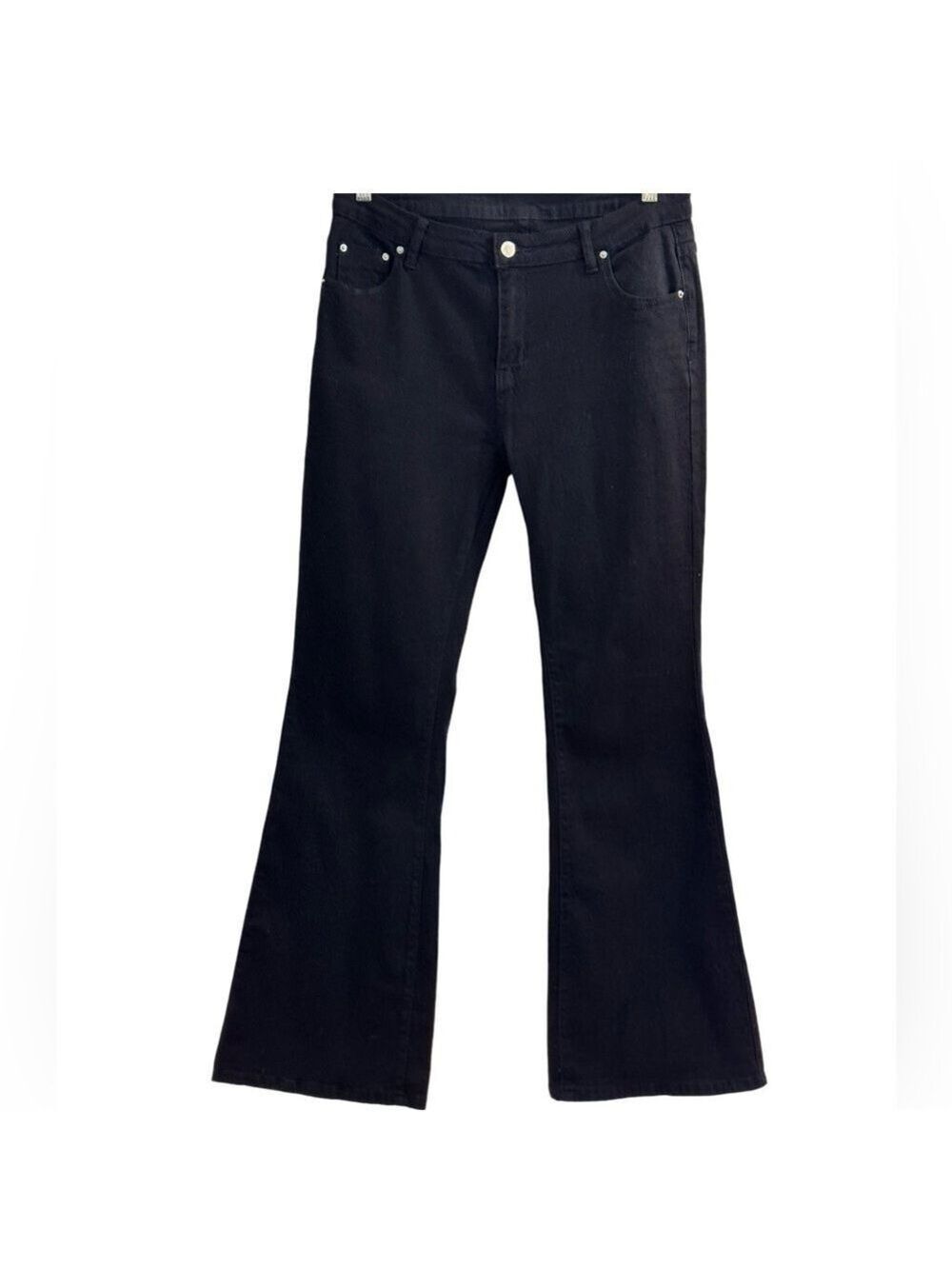SHEIN Women's Black Flare Leg Jeans Size Large